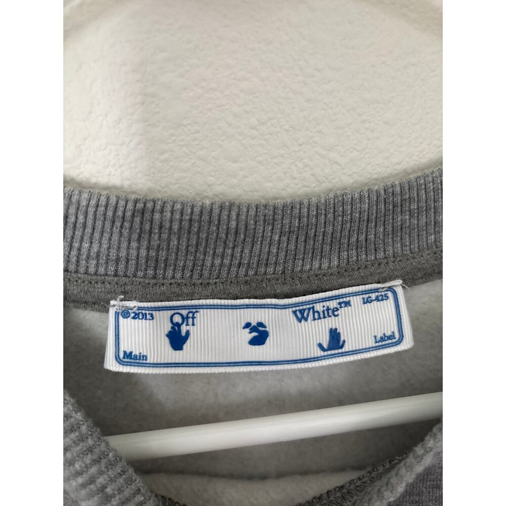 Off-White Blue Marker Slim crewneck Melange/Grey - Picture 4 of 8